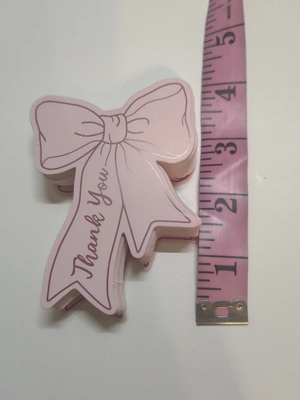 50 Pink Ribbon Thank You Cards and Sticker Set